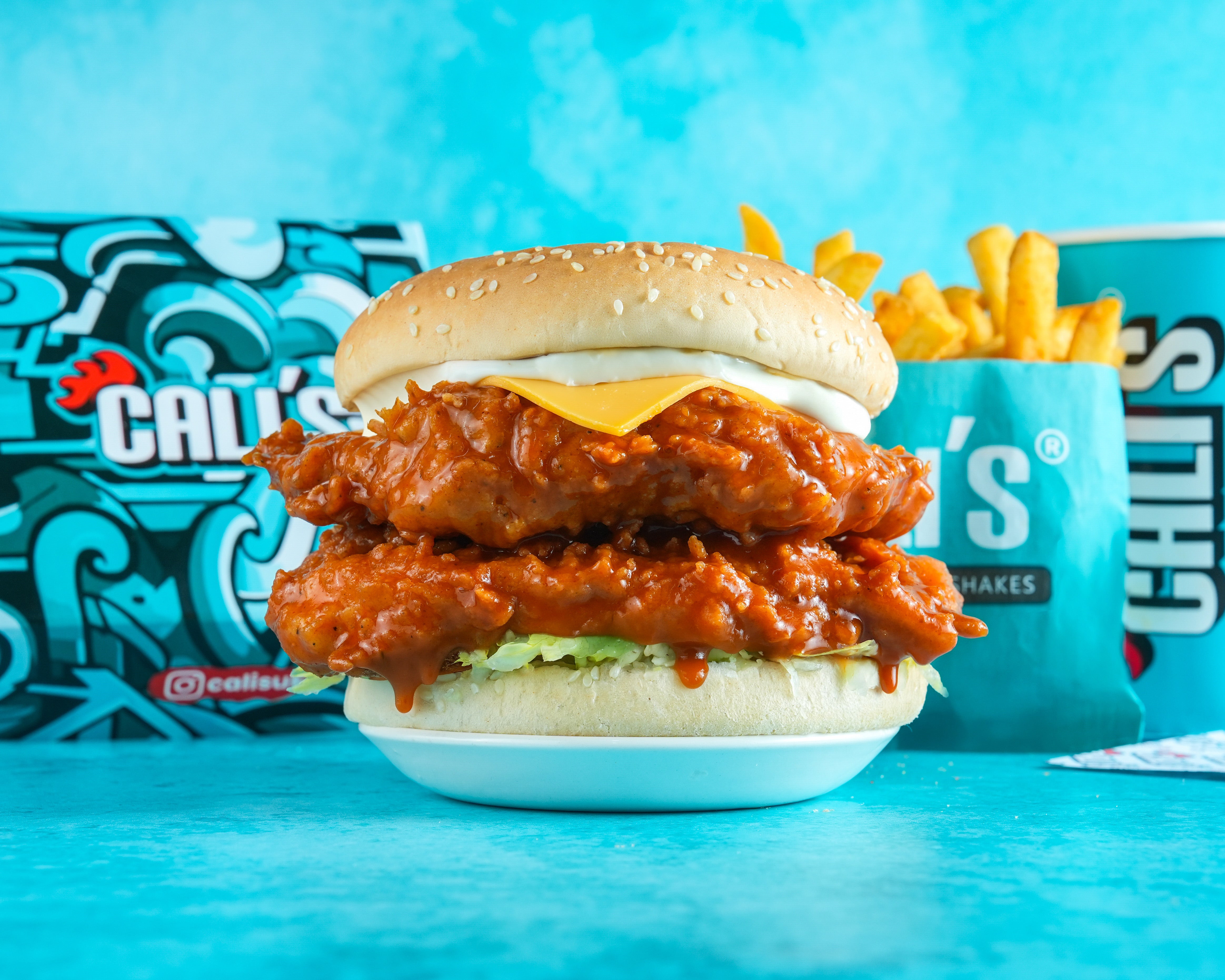 Double Hot Chicken Burger