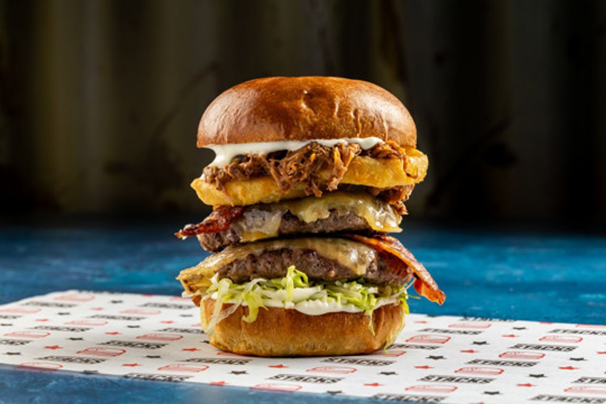 Double Loaded Beef Tower Stack Burger