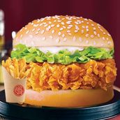 Crunchy Chicken Burger With Fries 
