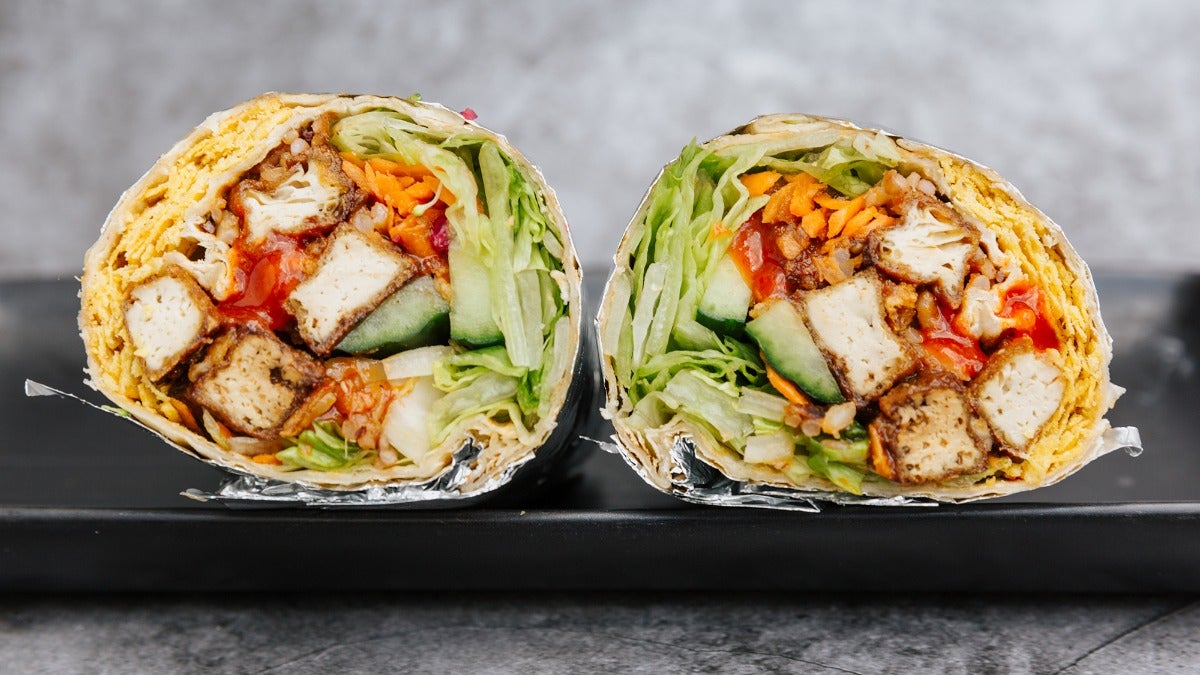 Tofu curry wrap