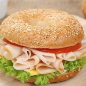 Smoked Cheddar And Turkey Bagel