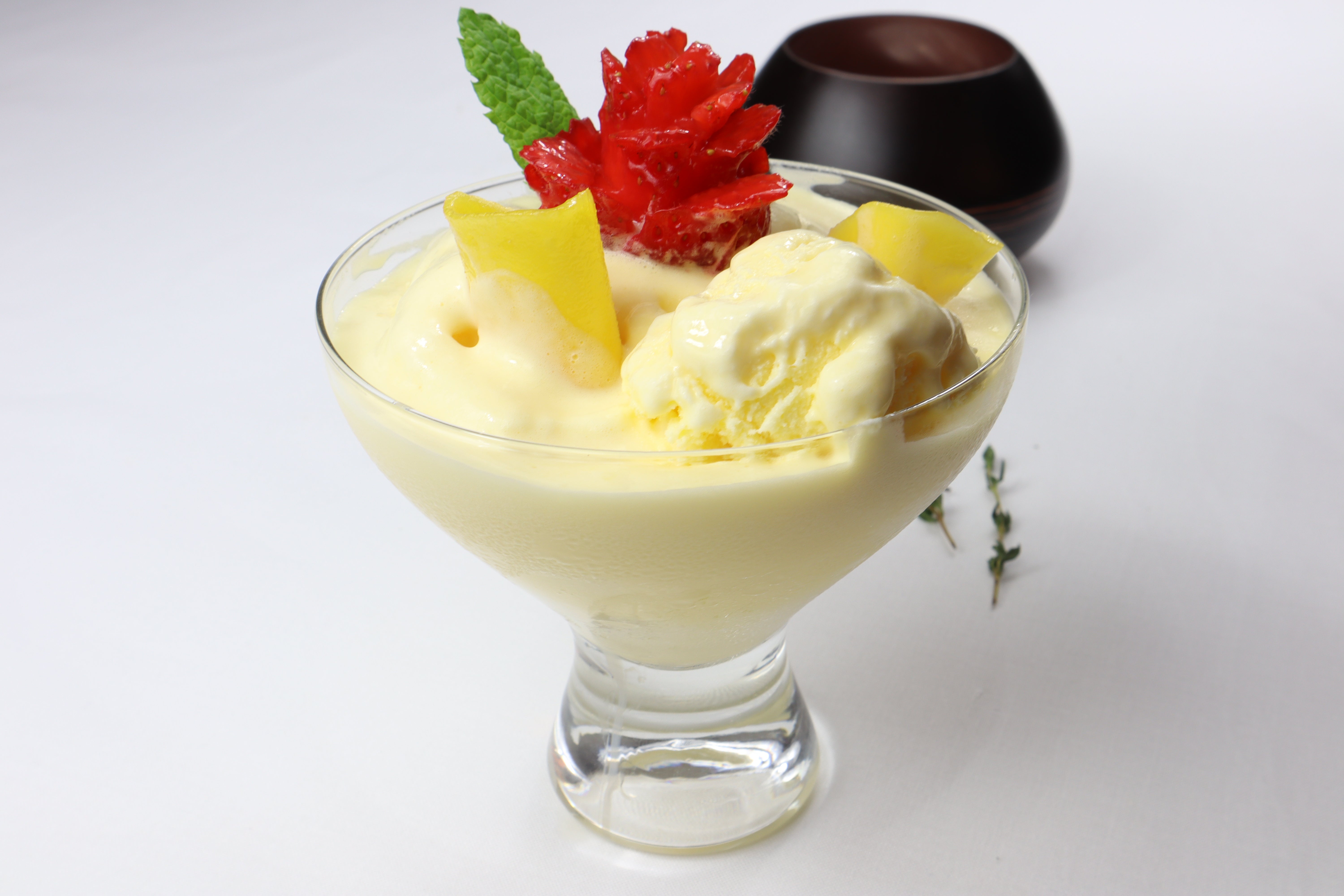 Ice Cream with Strawberry and Mango
