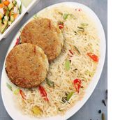 Fried Rice With Shami Kabab