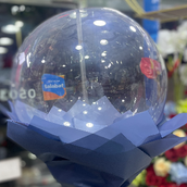 Balloon Bouquet With Blue Wraping