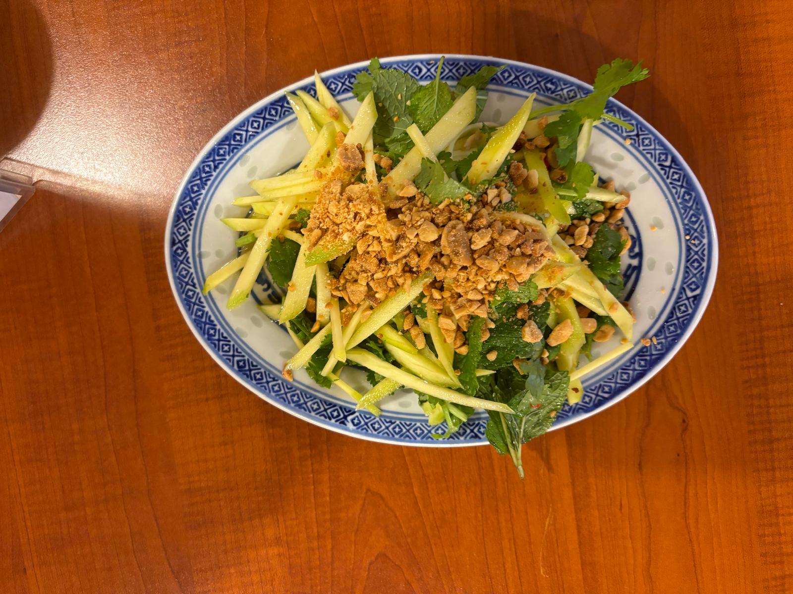 Vietnamese Mango Salad With = Nom Xoai