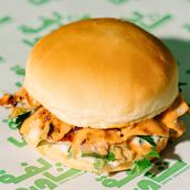Chicken shawarma burger
