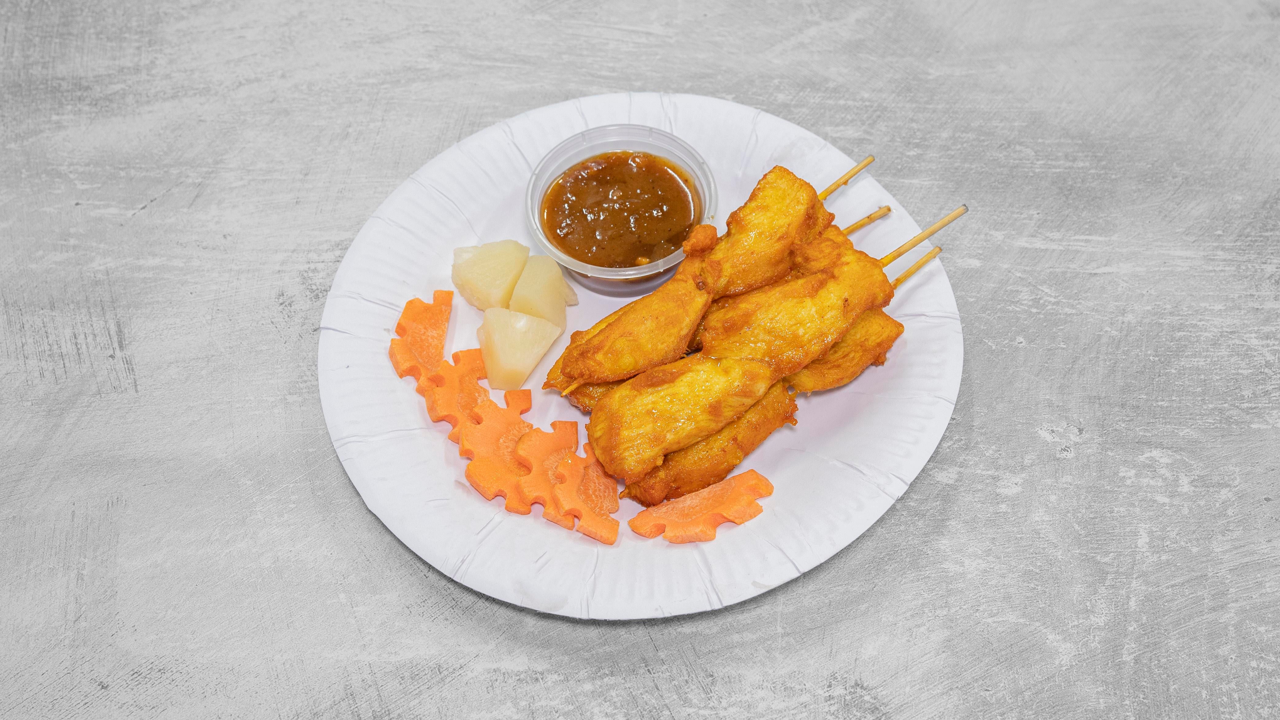 Chicken Satay in skewers