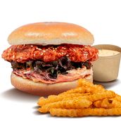 Korean Chicken Burger (With Fries)