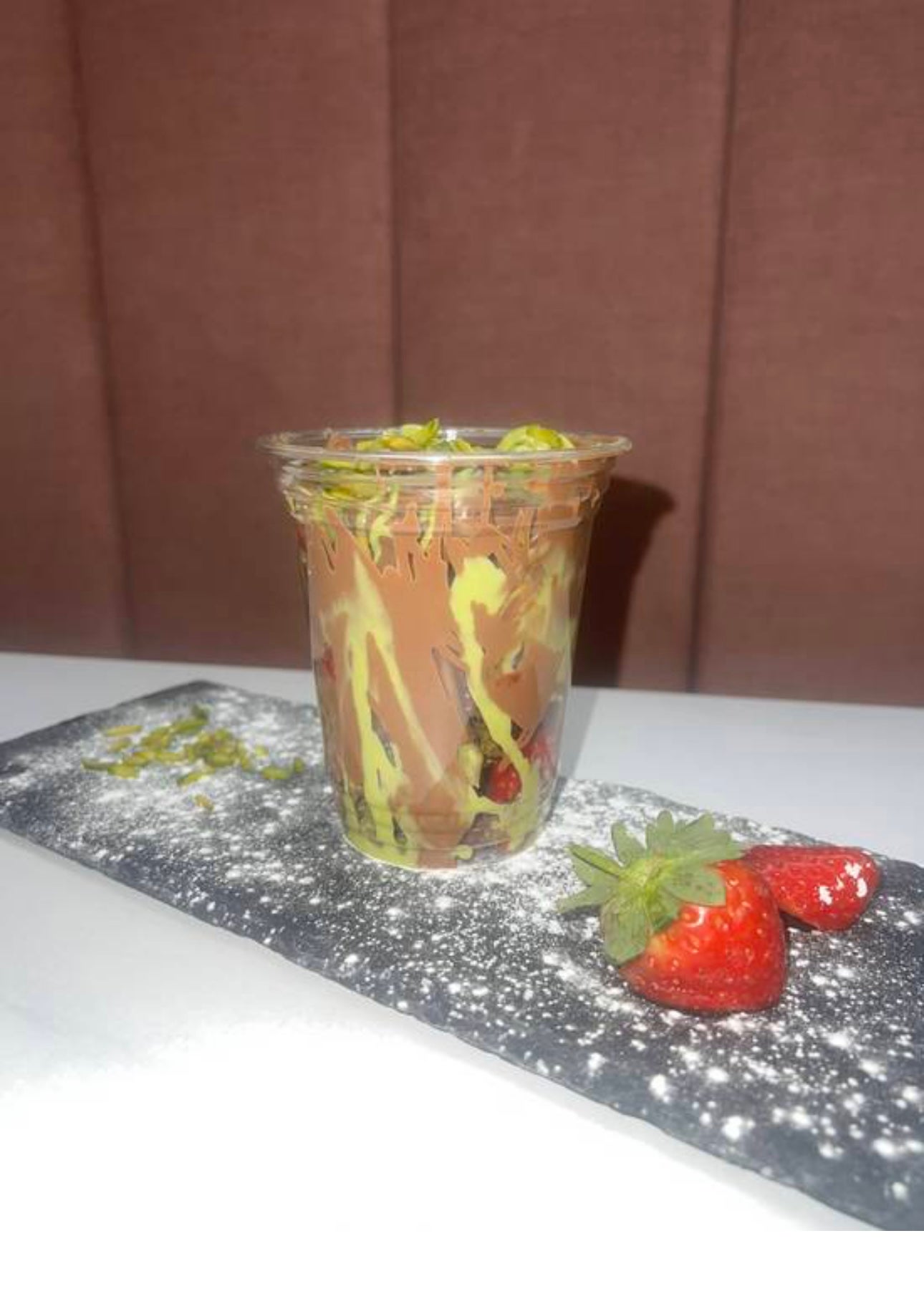 Kunafa Strawberry Cup