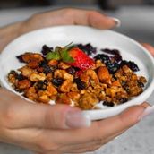 Granola Yogurt With Mix Berry Compote