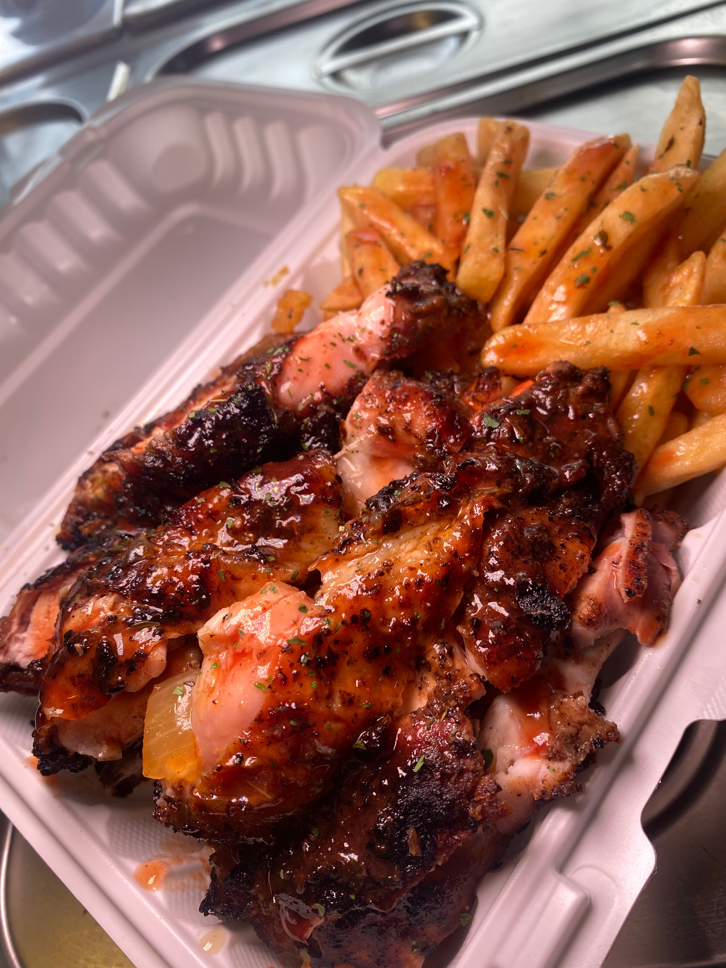Boneless Jerk Chicken & Chips
