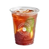 Watermelon Peach Ice Tea w/boba