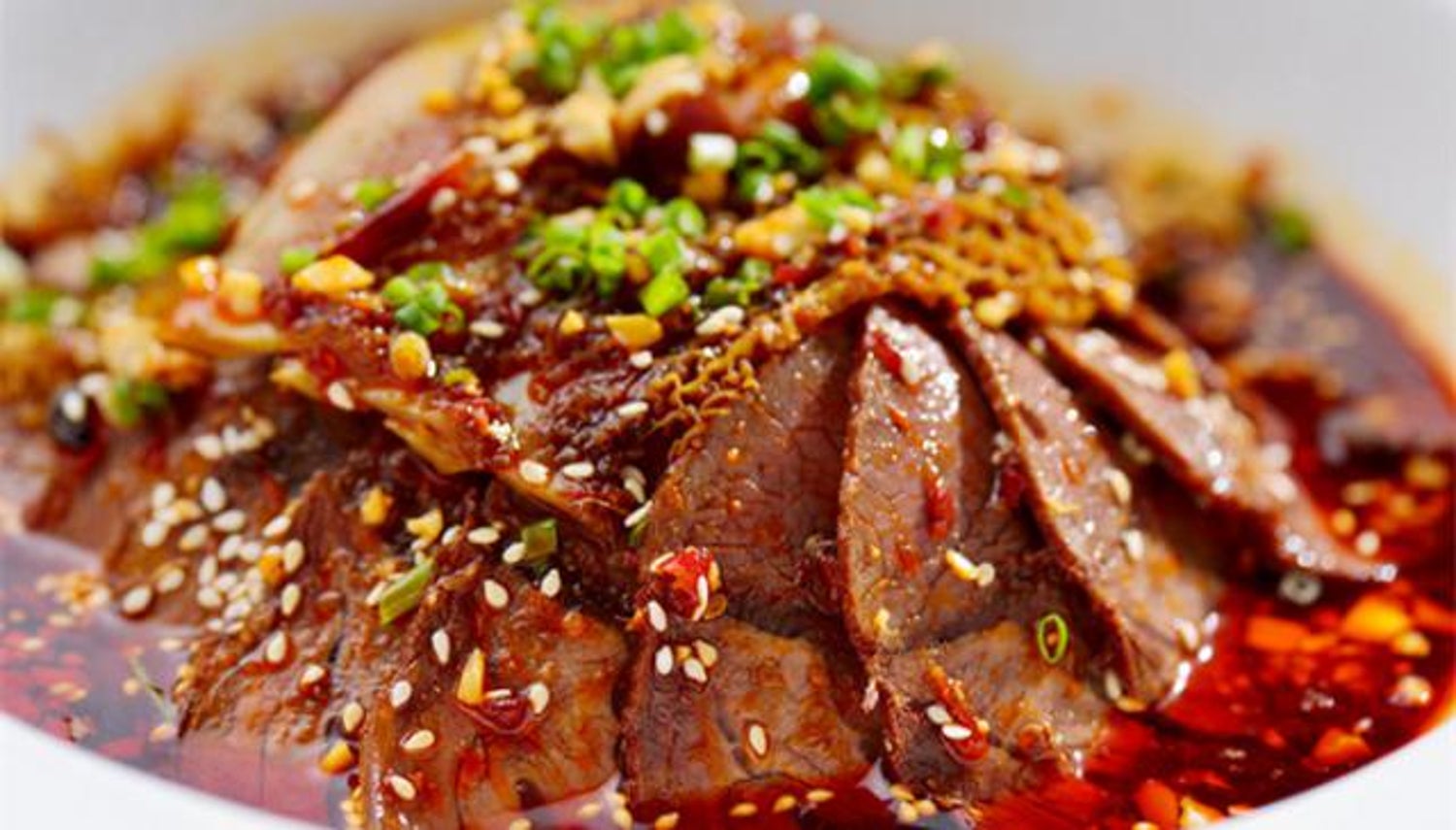 Sliced Beef and Ox Tongue in Chilli Sauce 夫妻肺片