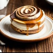 Chocolate And Caramel Cinnamon Roll