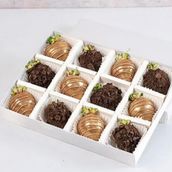 Golden and Dark Chocolate Covered Berries