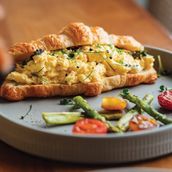 Truffle Eggs On Croissant