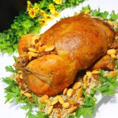 Half Stuffed Chicken With Rice