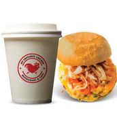 Favourite Brioche Egg Sandwich And Coffee