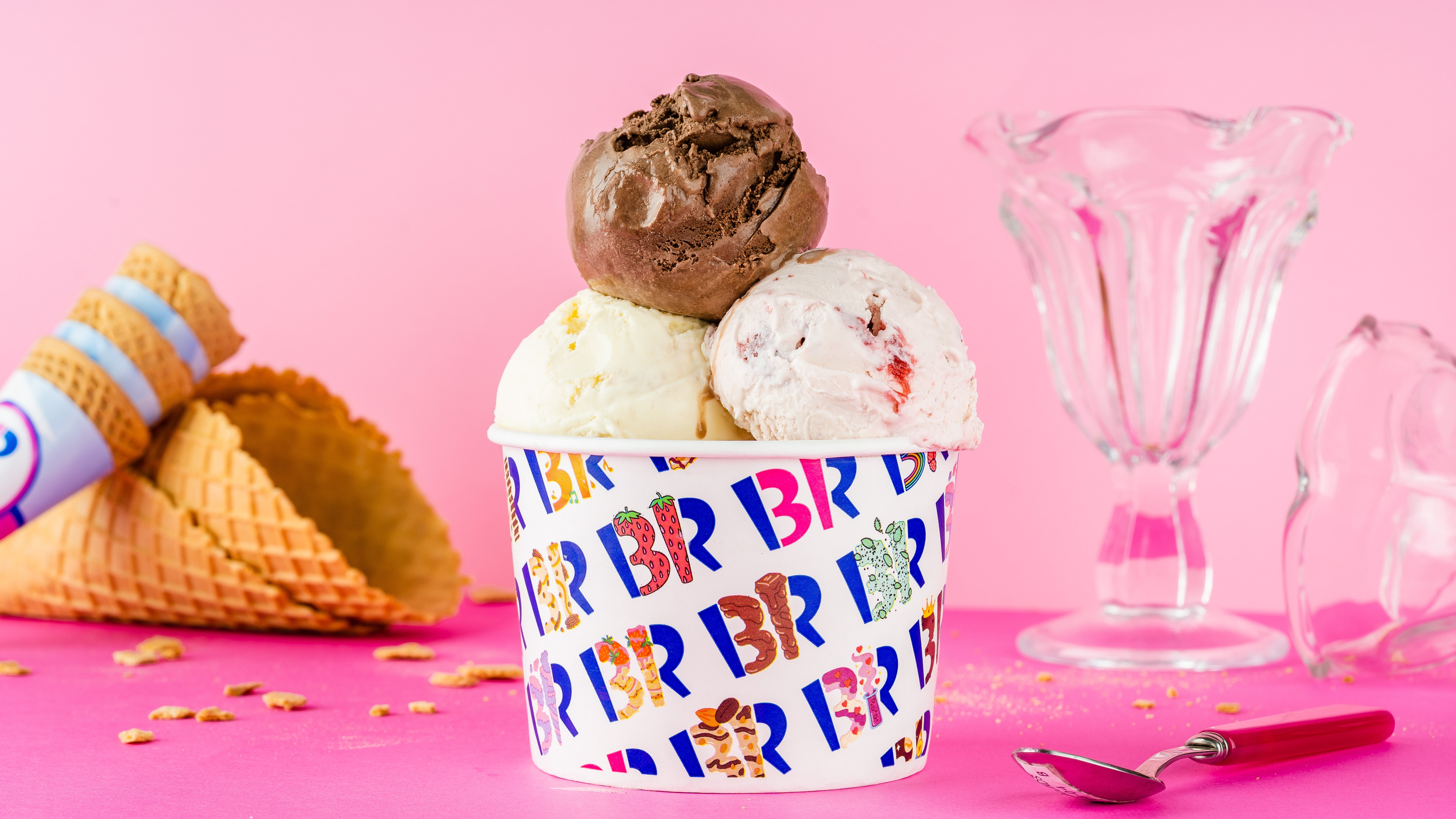 Baskin Robbins Ice Cream (3 Scoops)