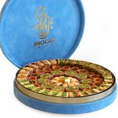 Brocar Assorted Mixed Baklava 1100 Gram Velvet Luxury Pistachio,  Cashew Baklava and Assorted Flavors