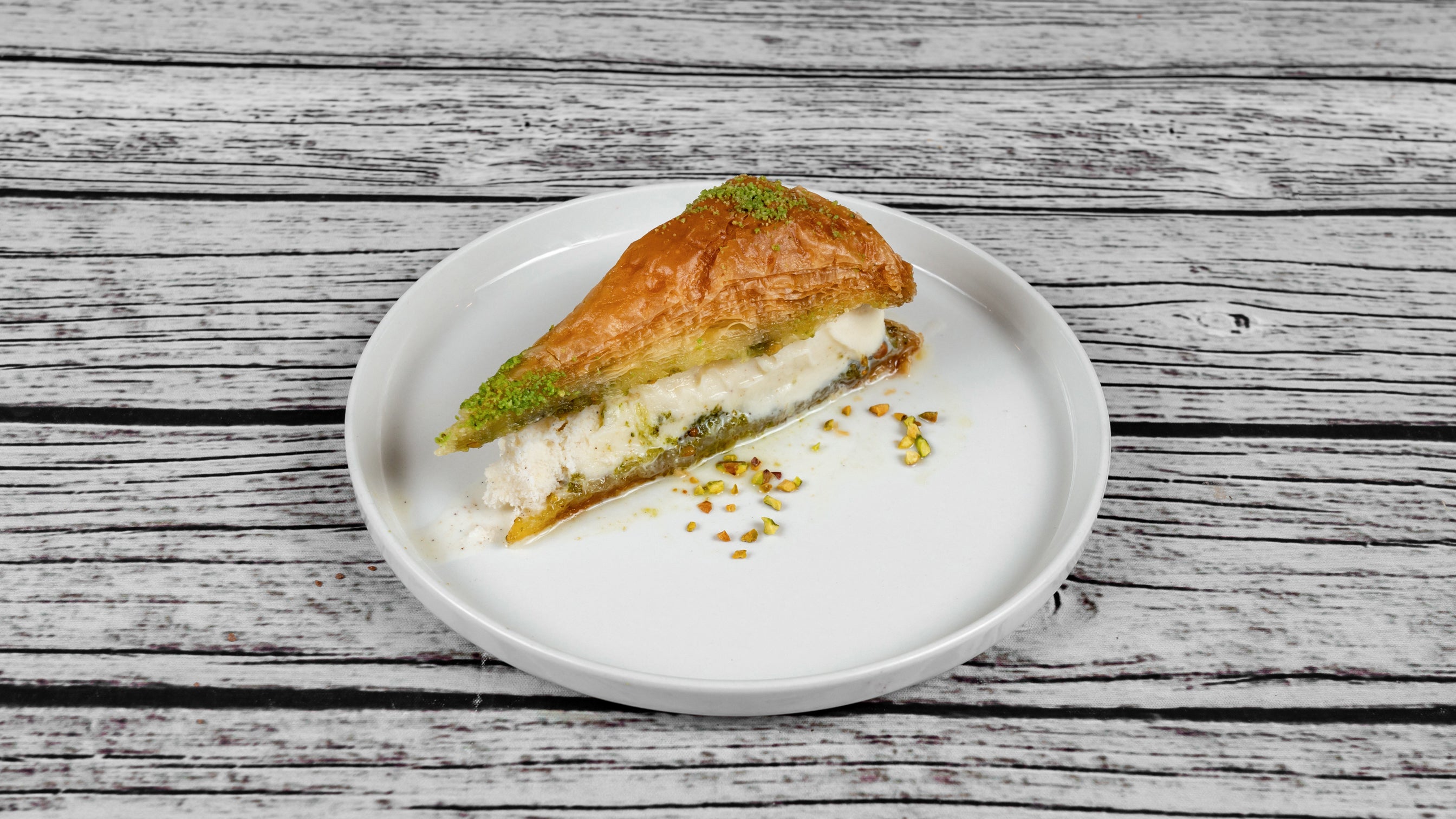 Triangle Baklava Ice Cream Sandwich