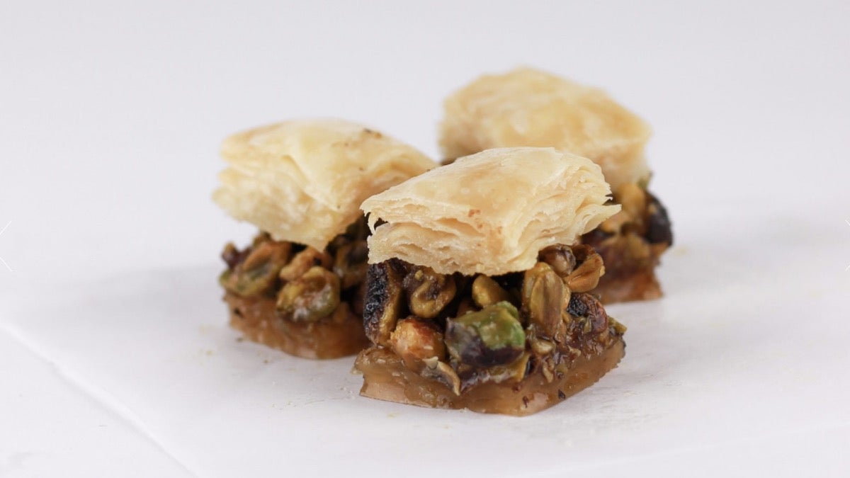 Pistachio Baklava Bites