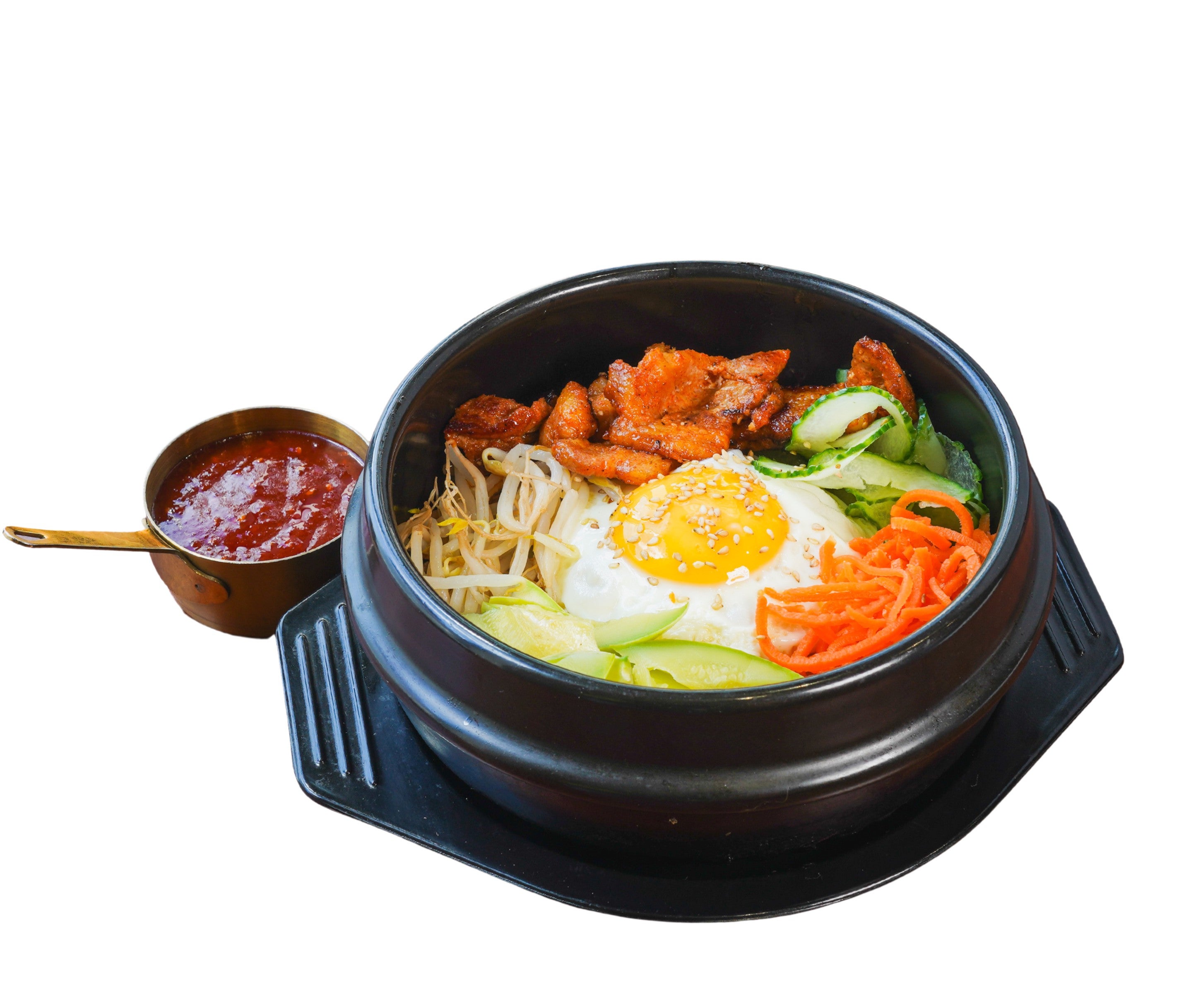 Spicy Chicken Bibimbap 辣炒鸡肉石锅饭