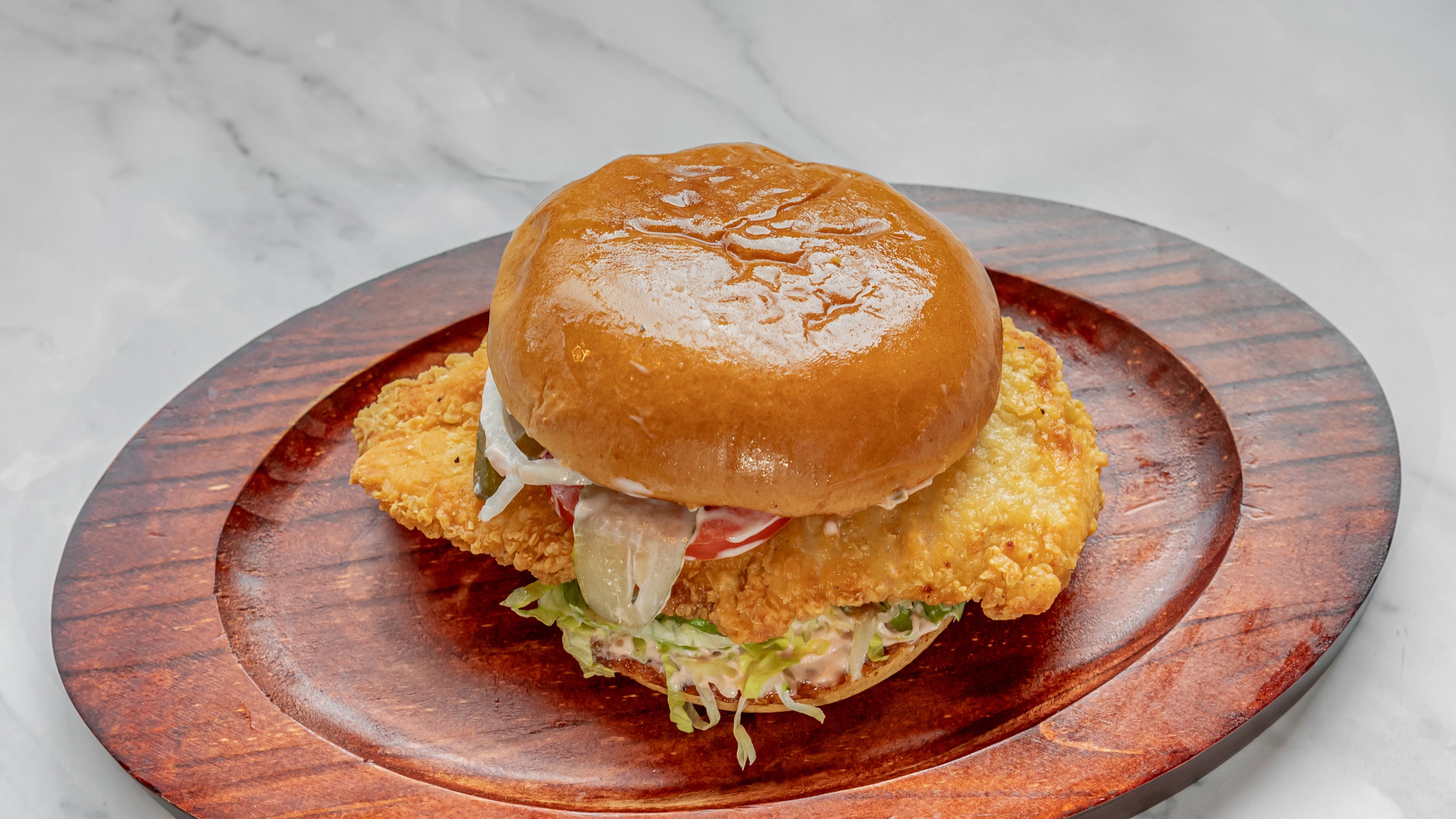 Buffalo chicken burger