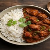 Chicken Gravy with Rice Set