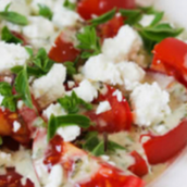 Feta Cheese With Tomato And Cucumber