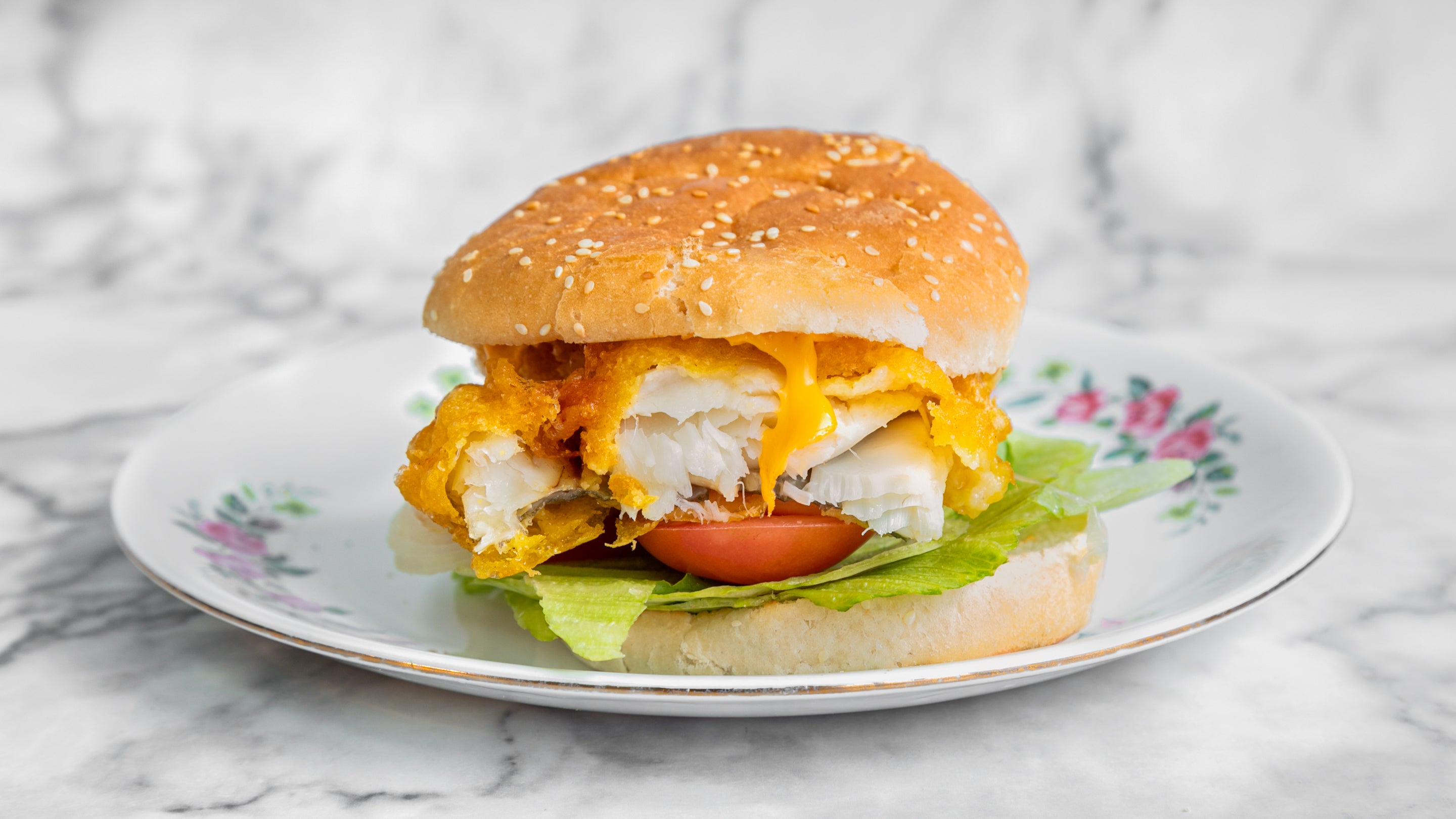 Fish Burger With Cheese
