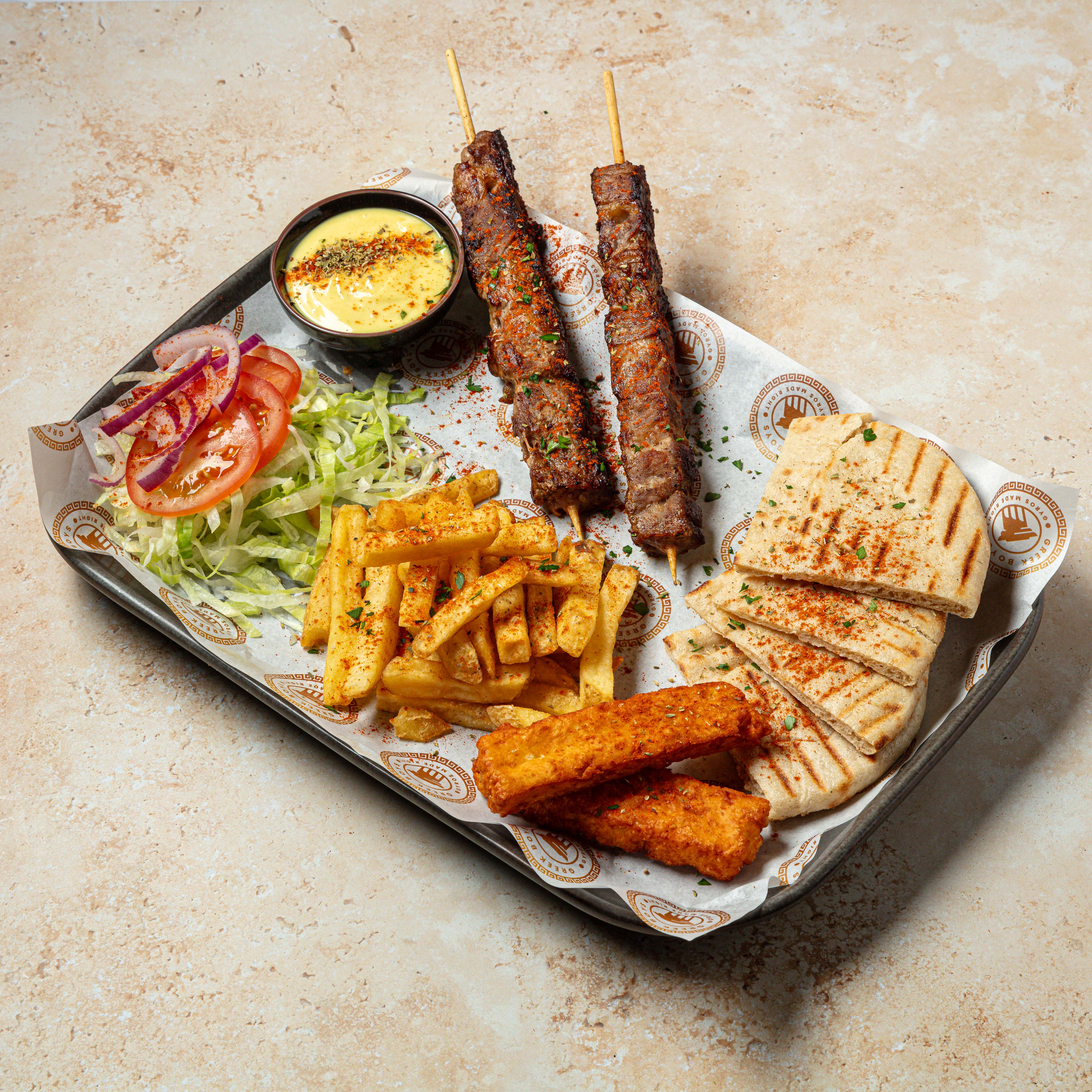 Classic Greek Souvlaki Plate
