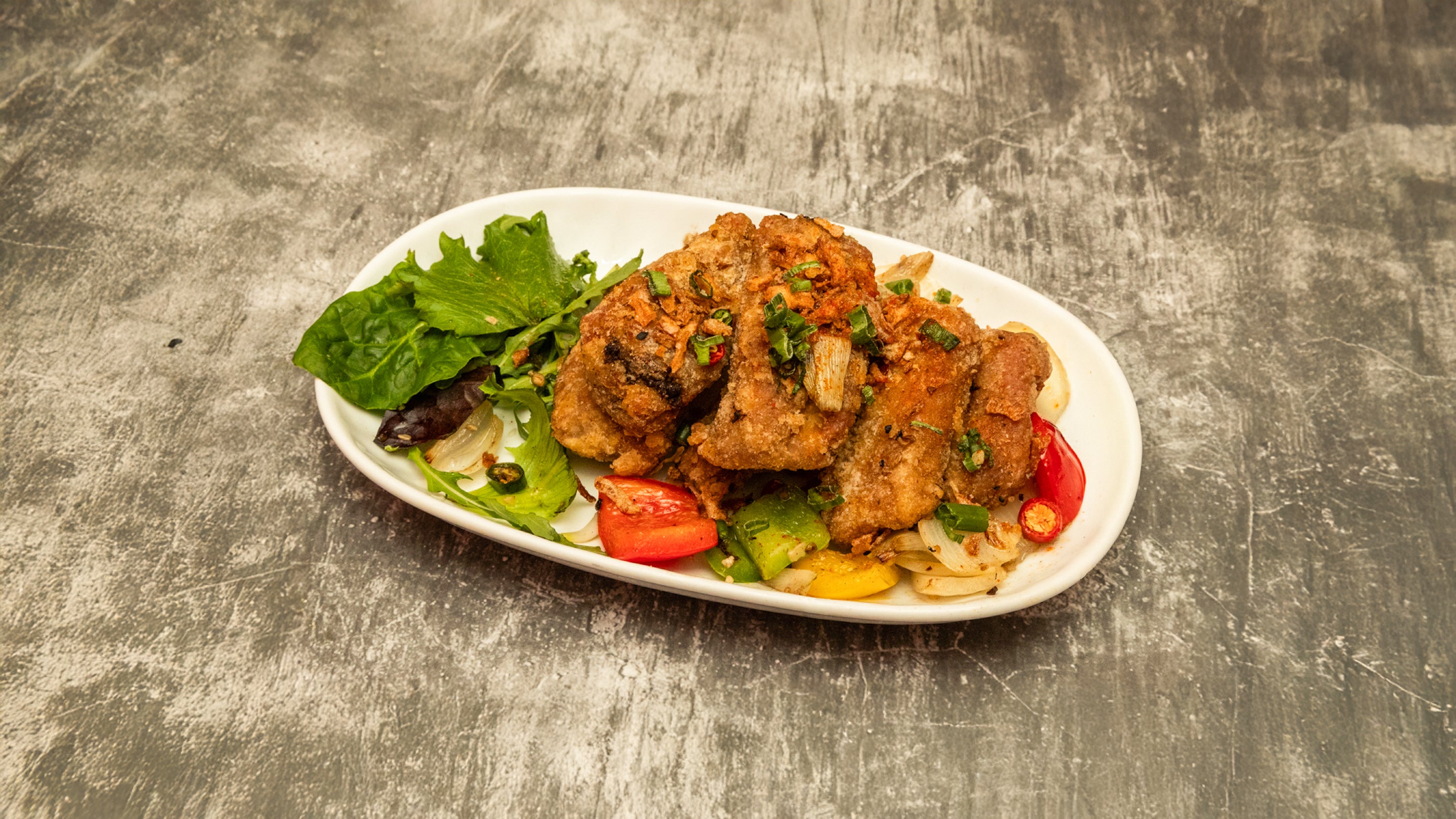 Salt and Pepper Shredded Chicken with Chilli 椒鹽雞絲