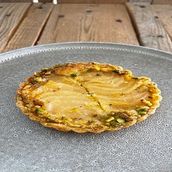 Poached Pear & Frangipane Tart