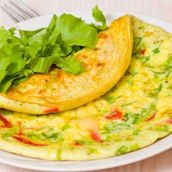 Omelet Egg with Vegetables Or boiled