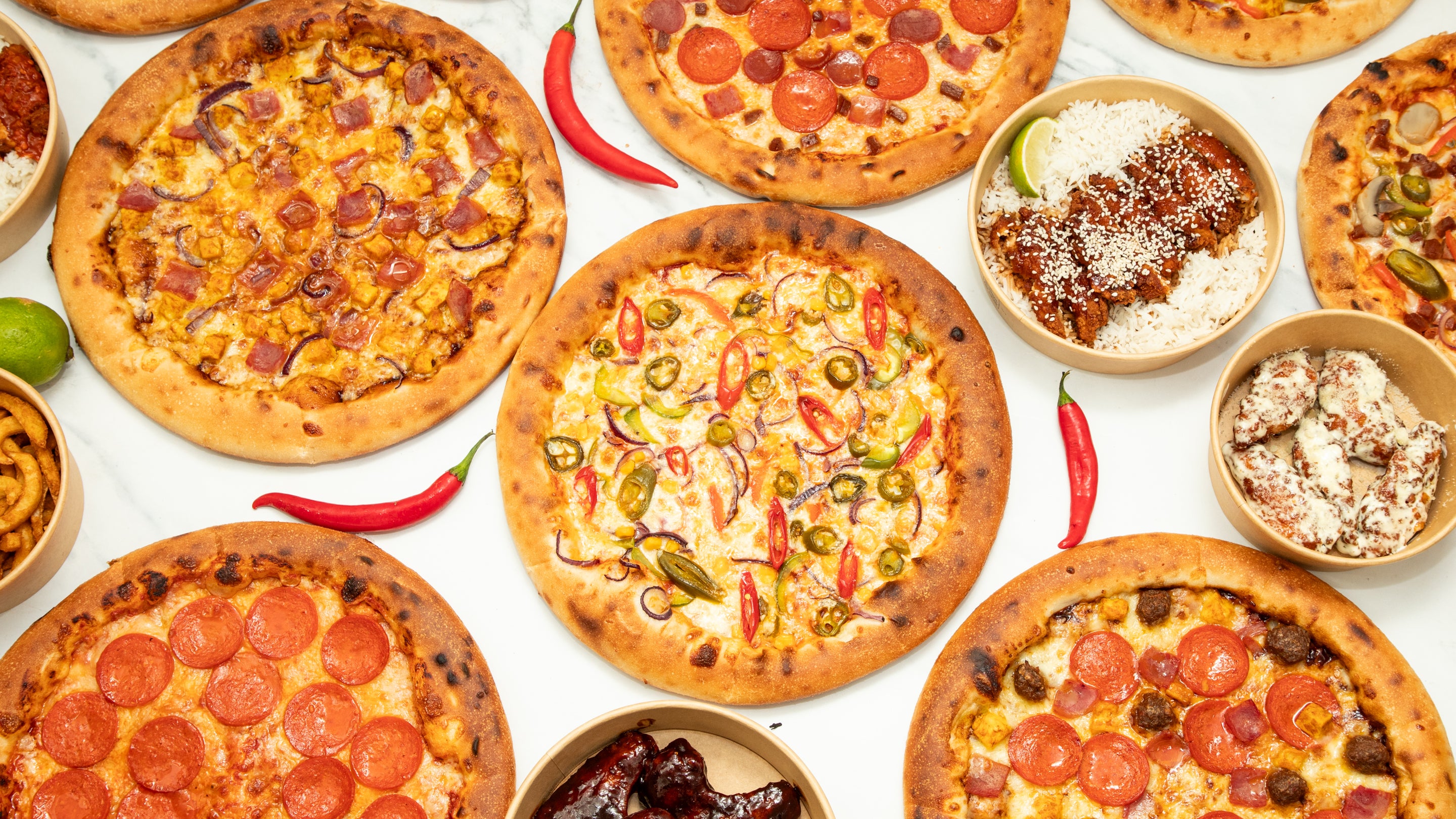 Halal American Pizza N Rice Boxes