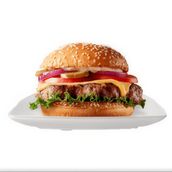 Beef Burger With Cheese Sandwich