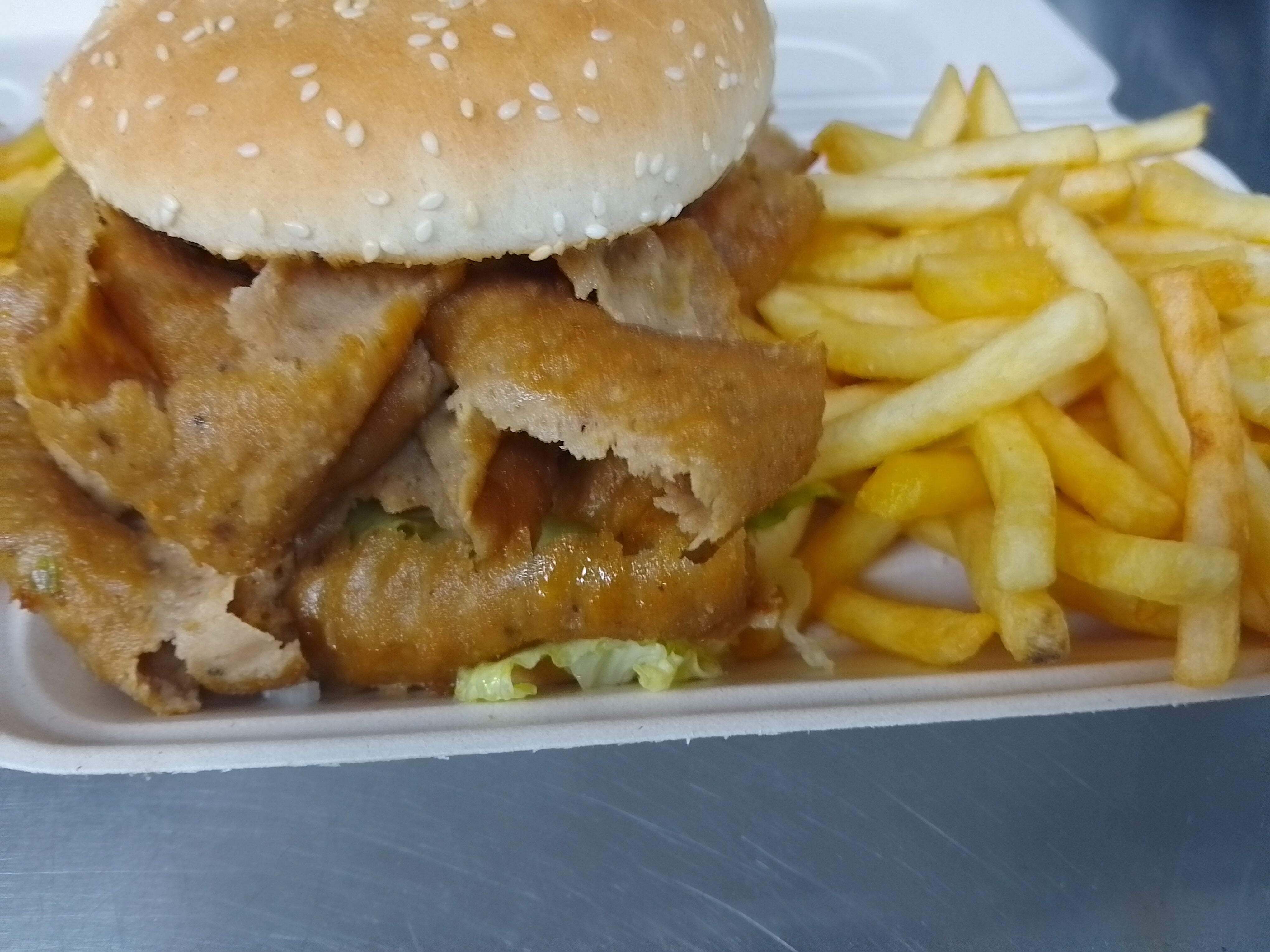 Doner Burger Meal with Salad and Choice of Sauce