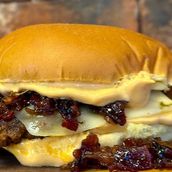 Smash Beef Bacon Jam Burger