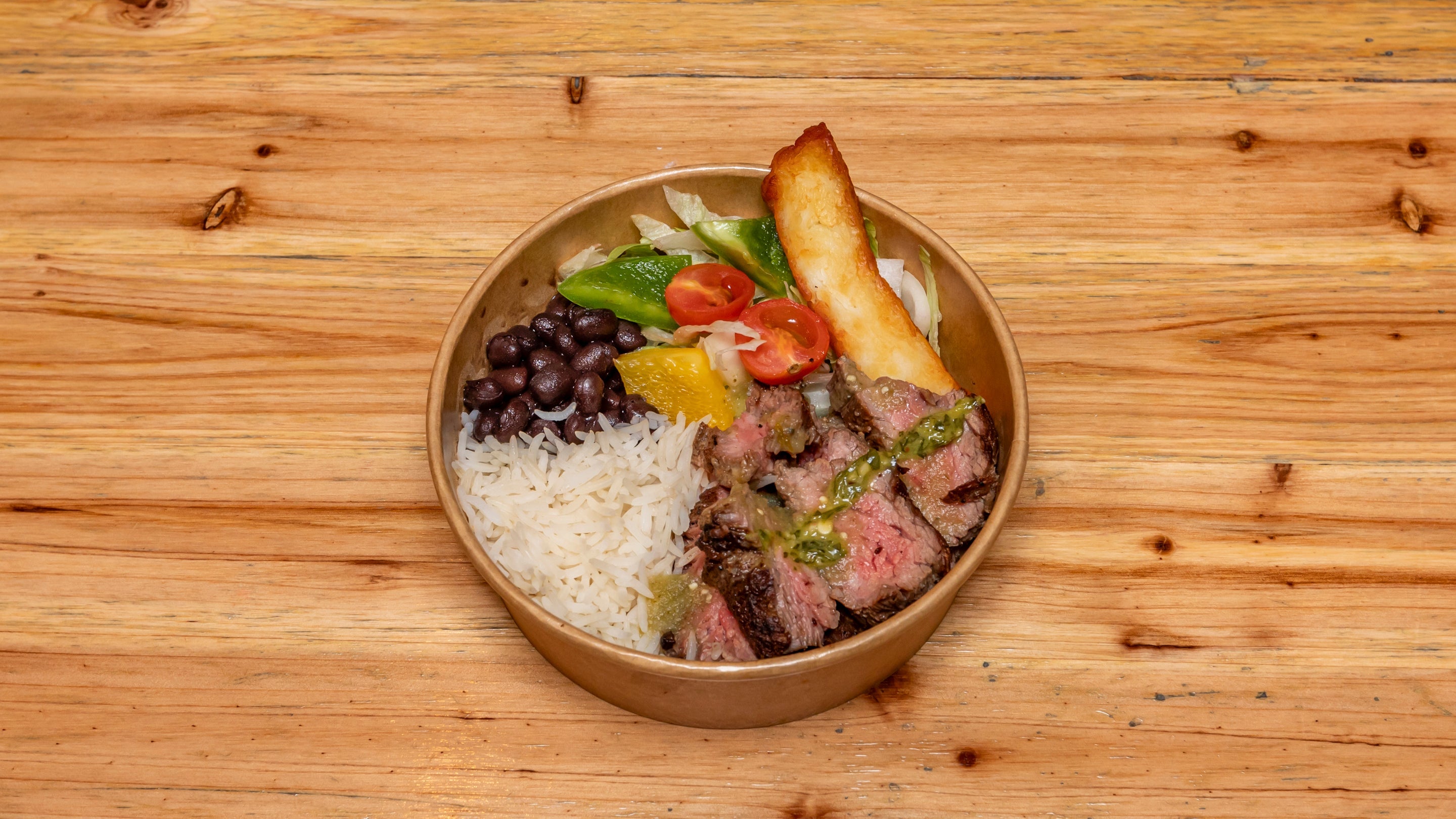 Marinated Steak and Halloumi