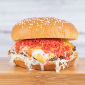 Buffalo Beef Burger with Fries