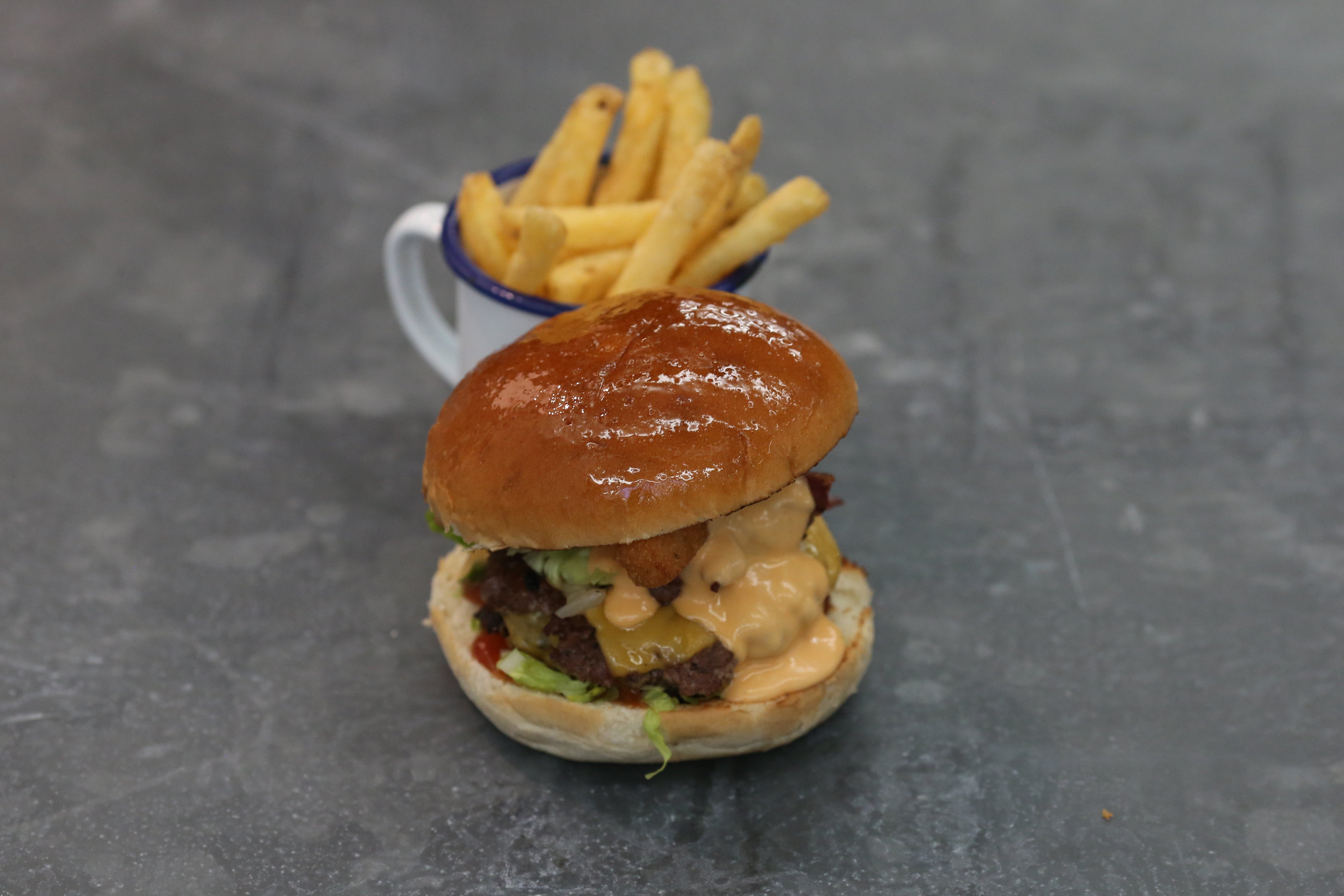 The Big Cheese Beefy Burger & Small Fries