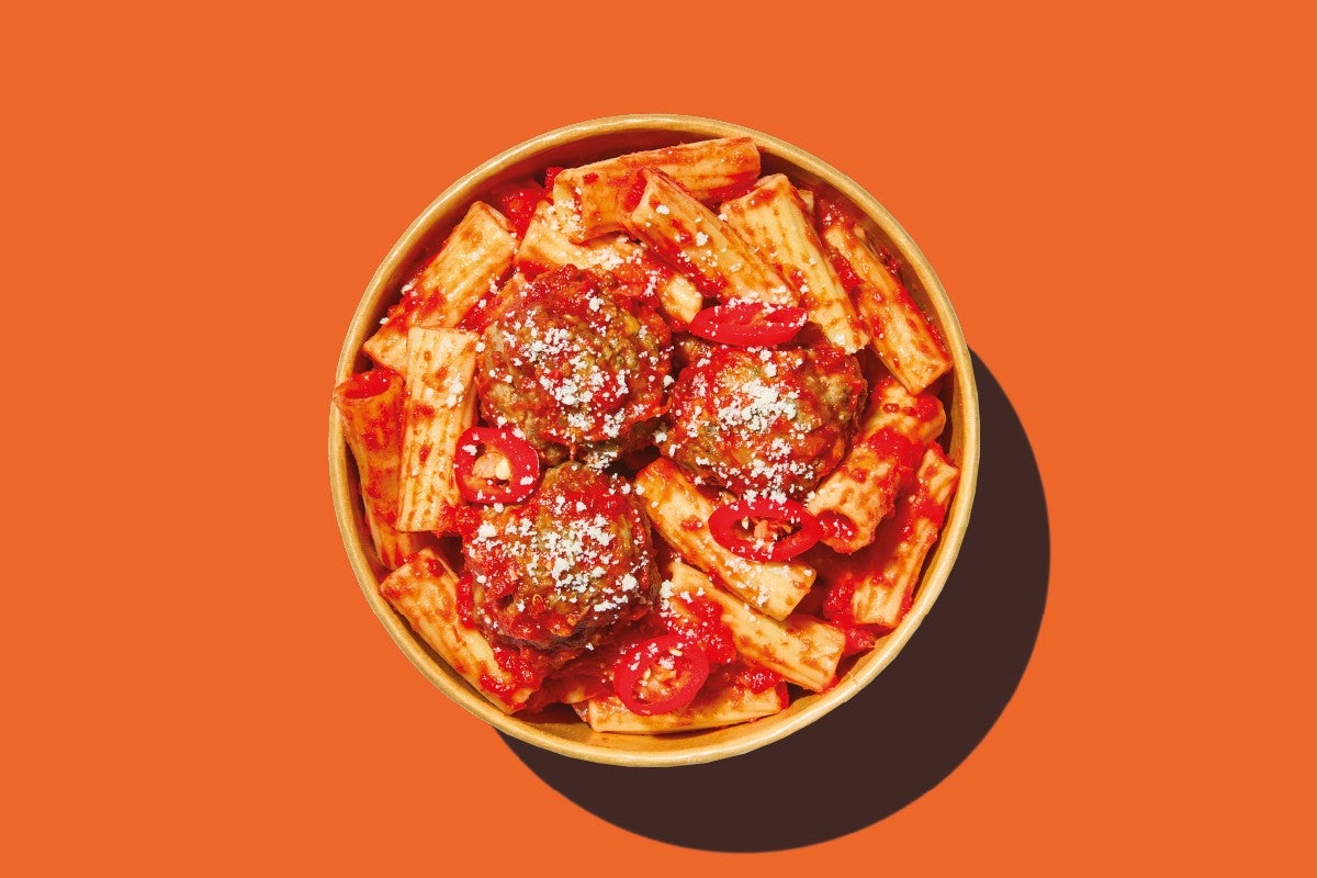 Spicy Rigatoni Meatballs