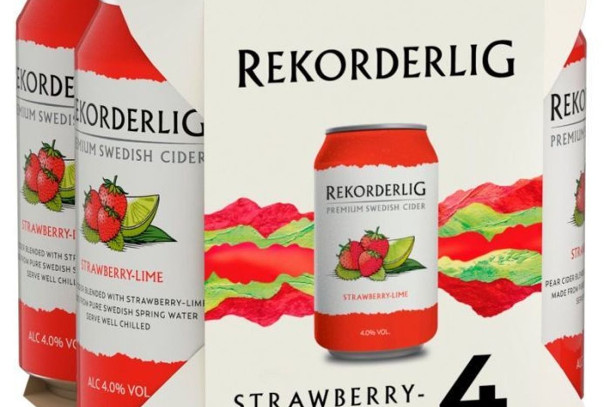 4 x Rekorderlig Strawberry & Lime Can 4.0% - 330ml