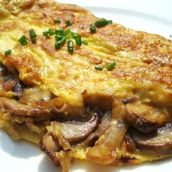 Mashroom And Onion Omelette  