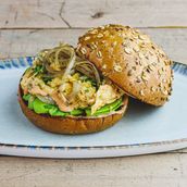 Scrambled Egg And Avo Burger 