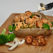 Baked Potato With Shrimp