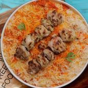 Biryani Rice With Chicken Malai Boti