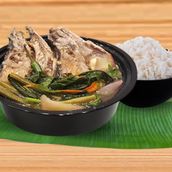 Sinigang Na Ulo Ng Salmon With Rice