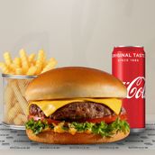 Hal's Cheese Burger Meal with Fries & Soft Drink